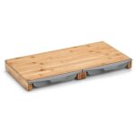 Zeller - planche  dcouper avec plateaux coulissants, accessoire de cuisine en bambou - 50 x 28, 5 x ...