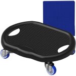 Planche roulettes abdominaux silencieuse avec tapis, roue robuste, entra�nement fitness maison