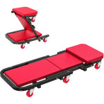 Planche � roulettes de montage chariot de visite m�canicien - homcom - 2 en 1 - pliable en z - - charge ...