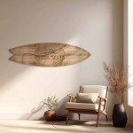 Planche de surf d�corative couleur bois ocean waves