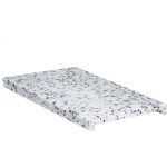 Planche vitrine 50x40x2 marbre blc / noir - matriel chr pro