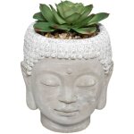 Plante artificielle bouddha pot ciment h13, 5cm atmosphera cr�ateur d'int�rieur