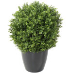 Pegane - plante artificielle haute gamme spécial extérieur / buis boule uv artificiel, coloris vert - ... Pegane - plante artificielle haute gamme spécial extérieur / buis boule uv artificiel, coloris vert - ...