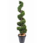 Pegane - plante artificielle haute gamme spcial extrieur / buis spirale artificiel - dim : 180 x 40 ...