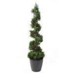 Pegane - plante artificielle haute gamme spécial extérieur / cyprès artificiel forme spirale - dim : ... Pegane - plante artificielle haute gamme spécial extérieur / cyprès artificiel forme spirale - dim : ...