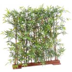 Pegane - plante artificielle haute gamme spécial extérieur / haie bambou artificiel coloris vert - dim ... Pegane - plante artificielle haute gamme spécial extérieur / haie bambou artificiel coloris vert - dim ...