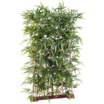 Pegane - plante artificielle haute gamme spécial extérieur / haie artificielle bambou, coloris vert - ... Pegane - plante artificielle haute gamme spécial extérieur / haie artificielle bambou, coloris vert - ...