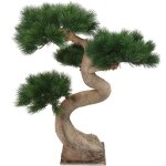 Pegane - plante artificielle haute gamme spcial extrieur / pin artificiel bonsai - dim : 92 x 65 cm ...