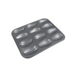 Plaque 12 moules madeleines 25. 5x20 acier revetu - de buyer Plaque 12 moules madeleines 25. 5x20 acier revetu - de buyer