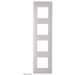 Plaque 4 postes espace evolution arnould finition: blanc