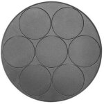 Plaque 7 mini - cr�pes le trou unique a un diam�tre de 8 cm, une hauteur de 2 cm et une longueur totale ...