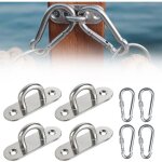 Plaque � ?il en acier inoxydable, plaque � oeillet, 8pi�ces plaque � oeil, 5mm anneau de fixation, anneau ...