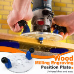 Plaque de base en acrylique pour d�fonceuse en pvc transparent pour le travail du bois - panneau de positionne ...