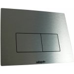 Wirquin - plaque de commande à économie d'eau pour wc suspendu design en aluminium brossé 55720351, gris ... Wirquin - plaque de commande à économie d'eau pour wc suspendu design en aluminium brossé 55720351, gris ...