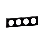 Plaque c�liane laqu� 4 postes finition: noir