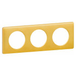 Plaque c�liane m�tal 3 postes finition laiton (068793)