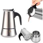 Plaque de cuisson cafeteries pot 201 en acier inoxydable espresso moka pot percolateur caf� faire bouilloire ...