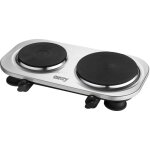 Plaque de cuisson �lectrique cr6511 - 2 feux noir - 2500w - 185 mm - 155mm - pieds antid�rapants cr6511 ...