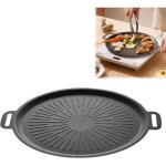 Plaque de cuisson en fonte, brasero plancha, �36cm bbq plancha avec poign�e, ronds plaque barbecue pour ...
