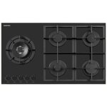 Plaque de cuisson a gaz - daewoo - 5 foyers - 90 cm - bh9gkf51bnh - noir