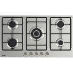 Plaque de cuisson � gaz encastrable samet apollo 5 foyers 90 cm en inox