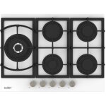 Plaque de cuisson � gaz encastrable samet dafne 70 cm, 5 foyers, verre blanc