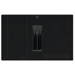 Plaque induction electrolux kcc83443cz 80 cm saphirmatt avec hotte int�gr�e noir mat
