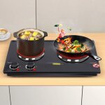 Plaque de cuisson infrarouge 1500w + 1000w, plaque de cuisson double portable, plaques de cuisson �lectriques ...