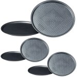 Plaques de cuisson pizza perforées, diamètre 29 cm, cuisine, flammküche, lot de 6, antiadhésif, anthracite ... Plaques de cuisson pizza perforées, diamètre 29 cm, cuisine, flammküche, lot de 6, antiadhésif, anthracite ...