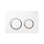 Plaque de d�clenchement omega20 geberit pour rin�age - double touche blanc / chrom� mat - 115. 085. kj. ...