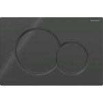 Plaque de d�clenchement wc double touche noir fonc� ral 9005 compatible geberit sigma01 ortviai