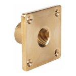 Pbtub ? plaque ext�rieure 1 / 2' en laiton ? sortie de cloison sanitaire ? chevilles b�ton incluses ? ...