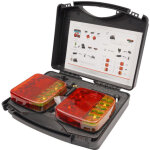 Plaque de feux sans fil pour remorque, kit �clairage arri�re remorque magn�tique feu led wifi, rechargeable ...