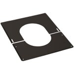 Ten ? plaque de finition 30� � 45� noire d80 / 130mm ? finition esth�tique pour raccordements toiture ...
