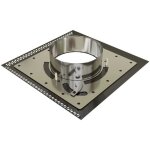 Plaque de finition renforc�e noire - pour tubage flexible 150 mm