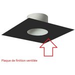 Poujoulat - plaque de finition ventil�e noir mat (25 x 25 - 150em) - plaque ventil�e noir mat - 25 x ...
