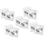 Plaques de fixation pour pieds de meubles 10 pi�ces 60x70mm en fer argent� trous m8 accessoires pour ...