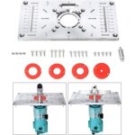 Plaque d'insertion en aluminium pour table de d�fonceuse avec 4 anneaux pour �tablis de menuiserie de ...