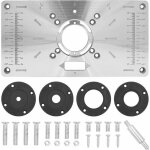 Plaque d'insertion de table de toupie en aluminium 700c - avec 4 anneaux d'insertion - pour banc de menuiserie ...