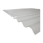Mccover - plaque polycarbonate ondule translucide (po 76 / 18 - petite onde) - coloris - translucide, ...
