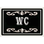 Plaque de porte en mtal ? wc