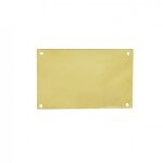 Plaque de propret acier laitonn, l. 9 x l. 6