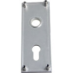 Plaque de propret� en aluminium argent 160x60mm ? protection serrure porte basculante ? installation ...