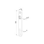 Plaque de propreté entraxe 92mm aluminium argent - locinox - p00010142 - silv Plaque de propreté entraxe 92mm aluminium argent - locinox - p00010142 - silv