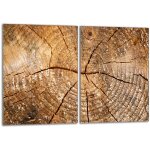 Plaque de protection en verre pour pole  bois 2x40x52