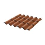 Mccover - plaque pvc imitation tuile romane 196 cm x 108 cm - coloris - antique, largeur totale de la ...