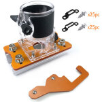 Plaque � rainure + dispositif de positionnement + couvercle transparent + demi - bague filet�e25 + bague ...