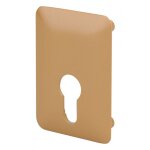 Plaque de renfort cylindre profil pour verrou corvette, fixation par vis, poxy bronze - thirard