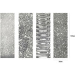 Plaque sandwich en billette d'acier damas, mat�riau � motifs tremp� et liss� pour rendre le coupeur polyvalent ...
