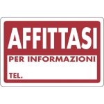 Plaque signale'tique a' louer pour information te'l. pvc 30x20cm